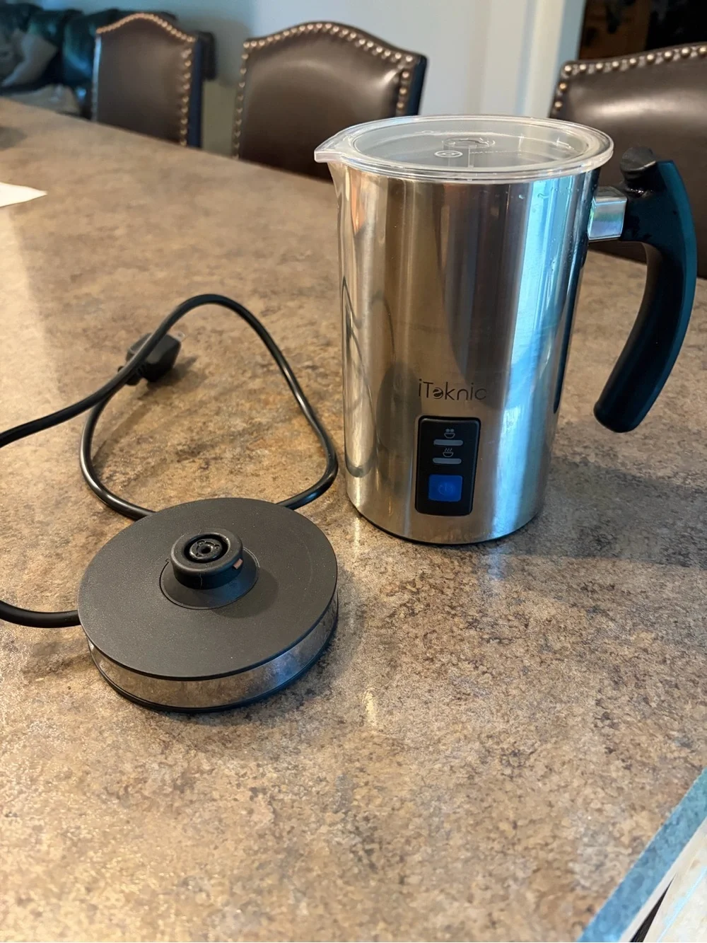 iTeknic Stainless Steel Electric Milk Frother - Silver